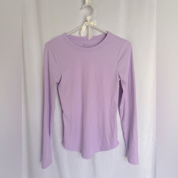 No Boundaries Ribbed Underscrub Crewneck Tee with Long Sleeves - Picture 2 of 3